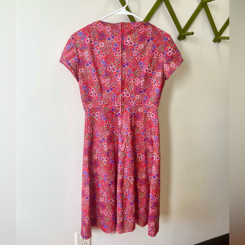60s Vintage 🌸 Handmade Flower Power A-Line Dress - Picture 4 of 4